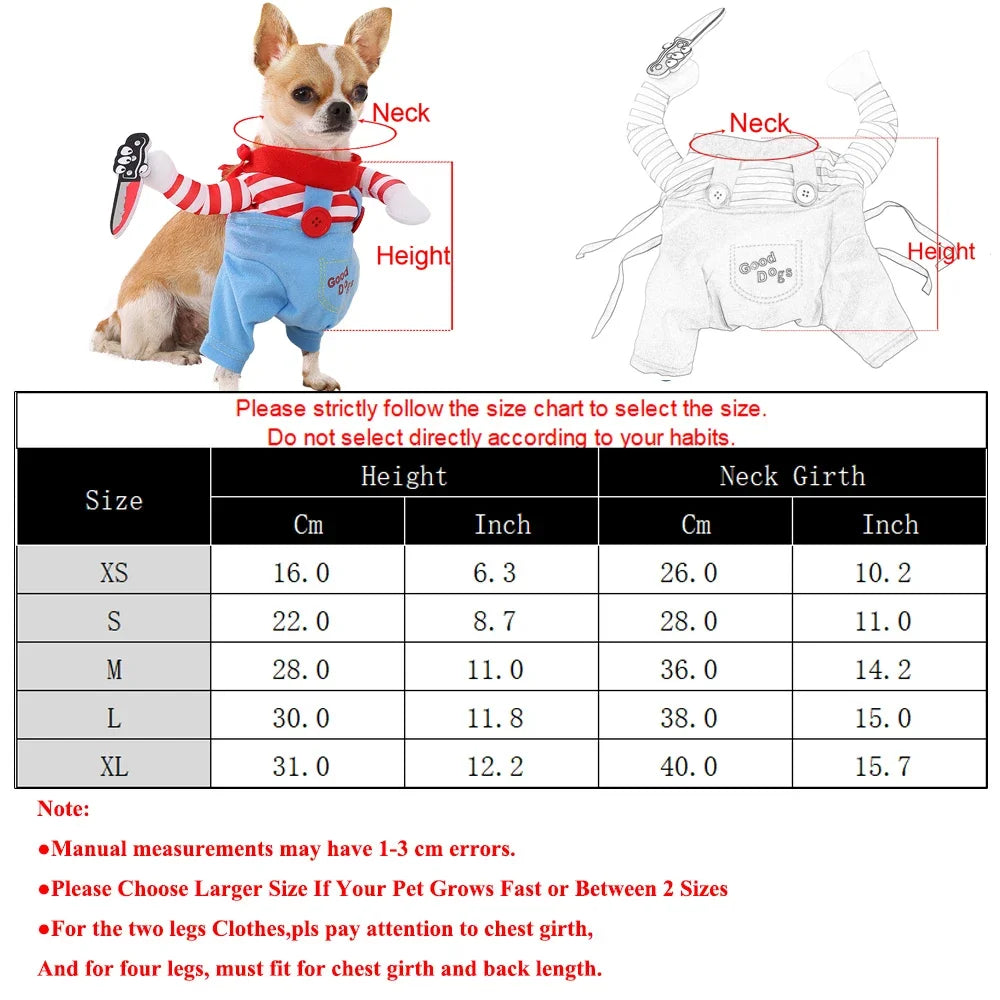 Funny Dog Costum Dressed Up for Small Medium Dogs Cats Puppy Cosplay Party French Bulldog Chihuahua Pet Clothing Hot