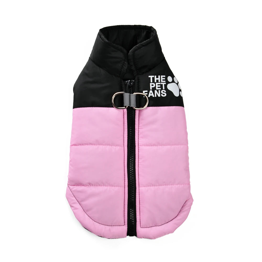 Warm Dog Coat for Small Medium Dogs Cat Autumn Winter Reflective Print Puppy Jacket Costume Chihuahua Pug Dachshund Pet Clothing