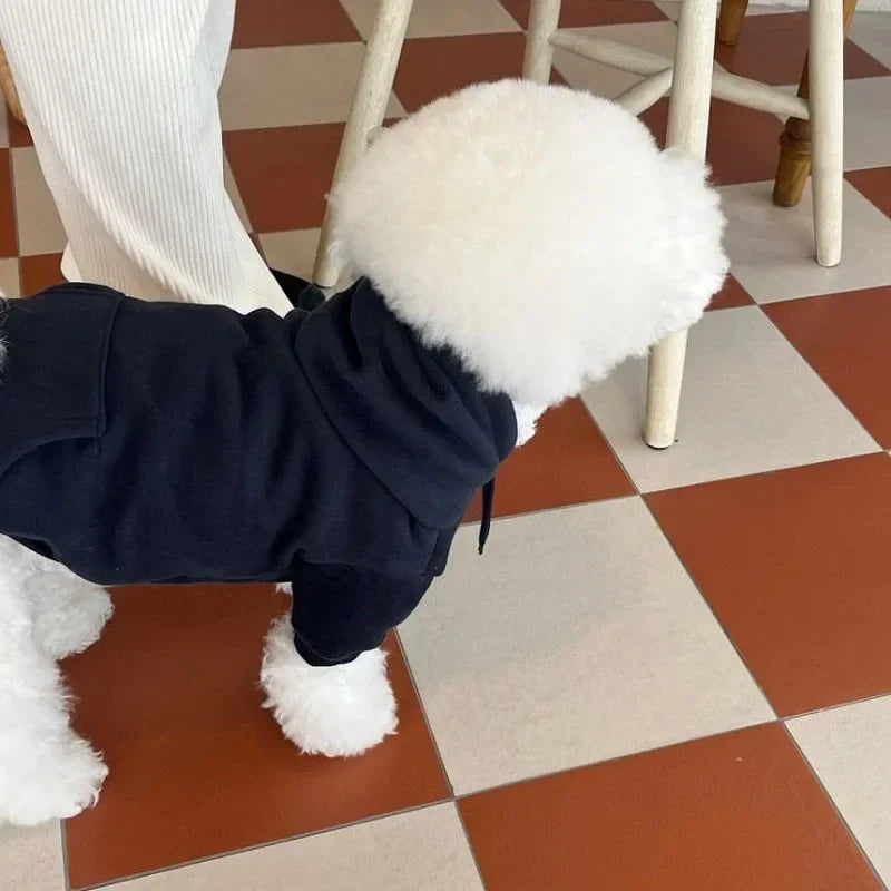 Winter Hoodie Pet Clothing Dogs Fashion Plush Dog Clothes Costume Small French Bulldog Puppy Clothing Spring Autumn Boy Mascotas