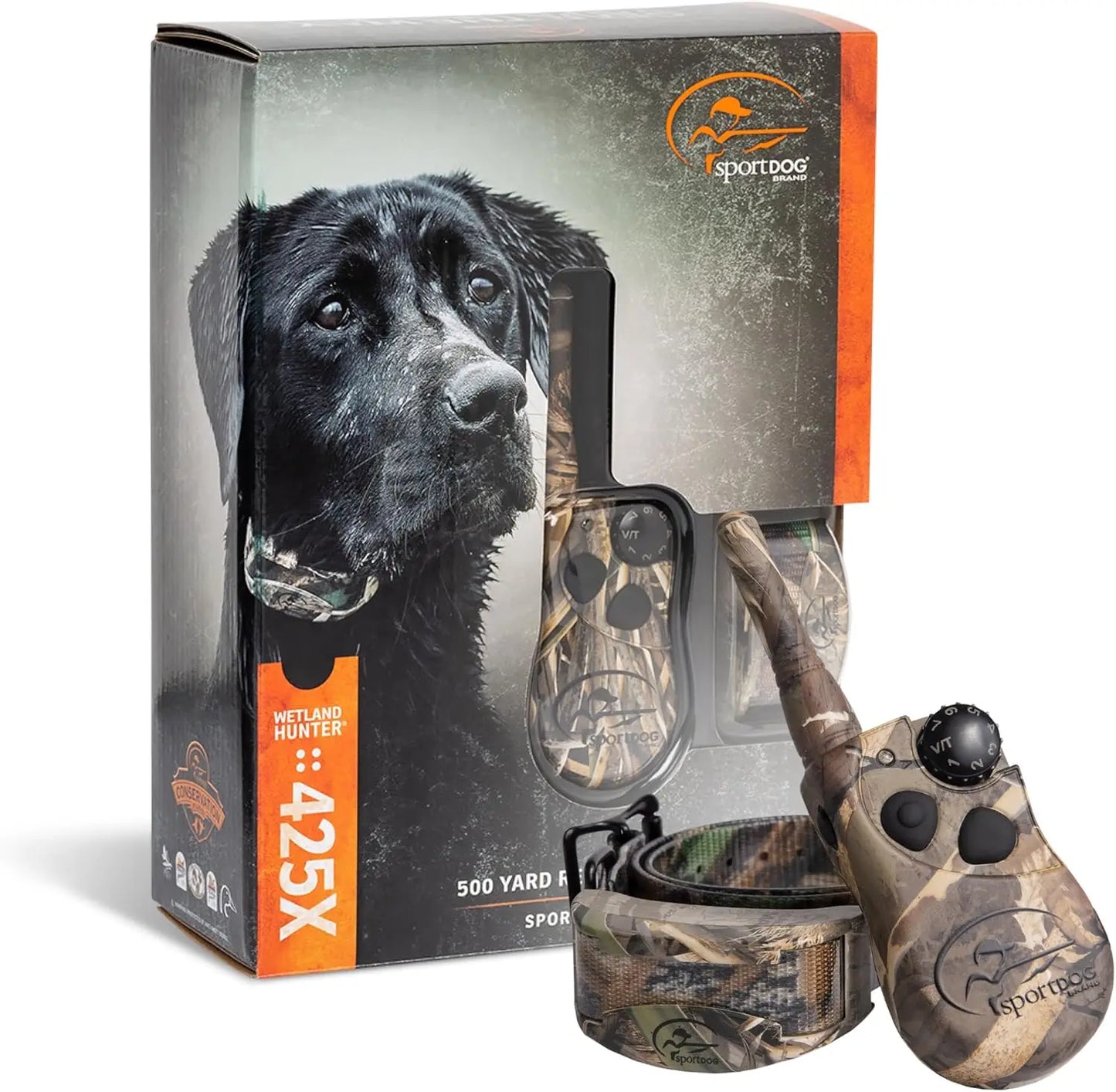 Waterproof Remote Dog Trainer with Rechargeable Collar, Adjustable Fit for Dogs 8+ lbs, 500-Yard Range in Camouflage