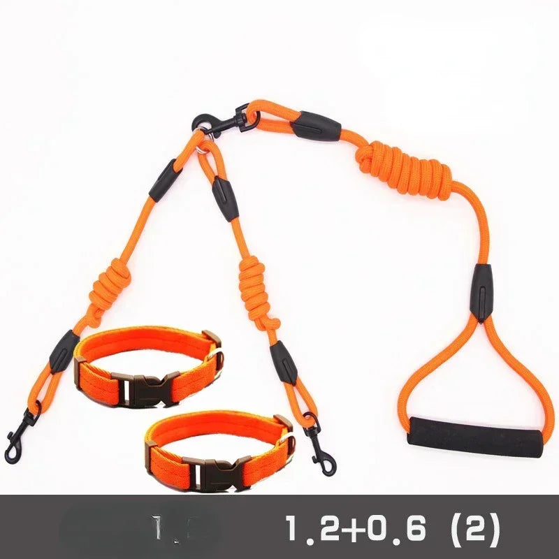 Leashes Dogs 2 Double Accessories Small for Leash Pet Chihuahua Dog 2 Ways Pet Nylon Dogs Lead Double Twin Coupler Stuff Black