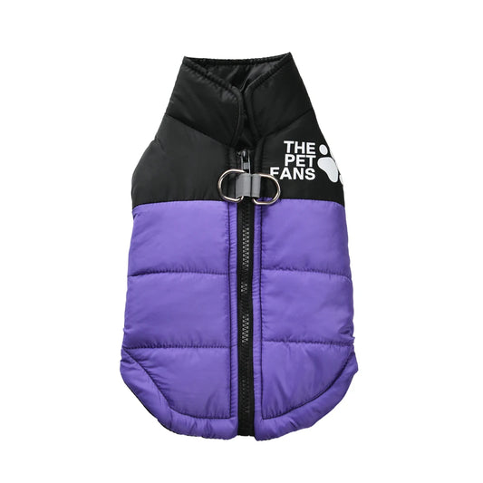 Warm Dog Coat for Small Medium Dogs Cat Autumn Winter Reflective Print Puppy Jacket Costume Chihuahua Pug Dachshund Pet Clothing