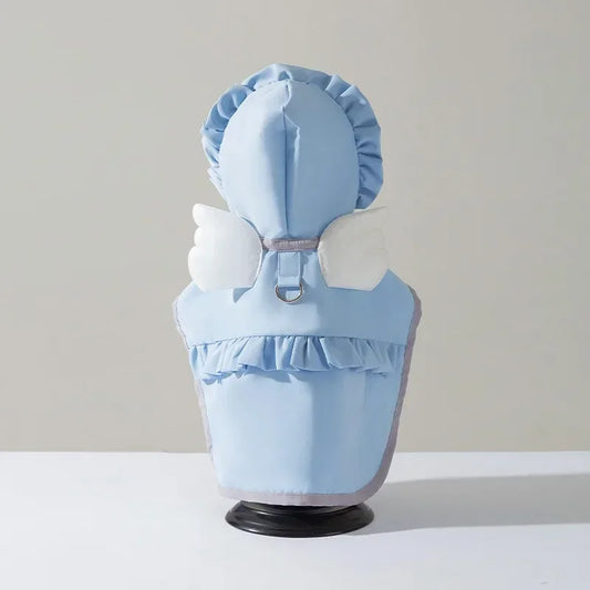 Pet Dog Angel Raincoat Summer Rain Waterproof Dog Clothes Small Dogs Out Cape Style Poncho Supplies Dog Accessories Pet Clothes