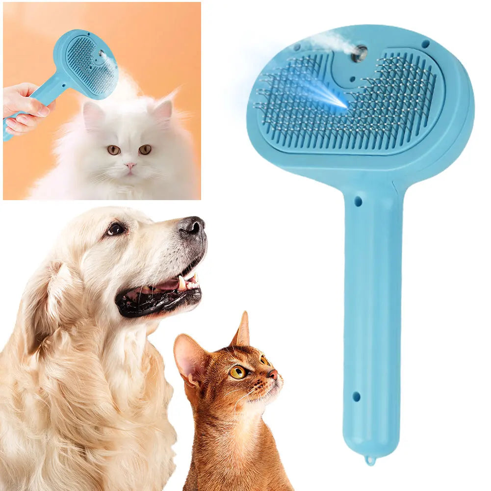 Cat Steam Brush Hair Remover Brush Multi-Function Cat Grooming Brush Cat Shedding Comb Floating Hair Brush for Dogs Cats