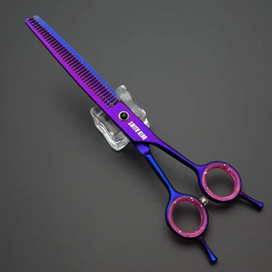 7.0 inches Professional Dog Grooming Scissors Set Straight thinning Curved chunkers comb 5pcs in 1 Set for lefthanded right han