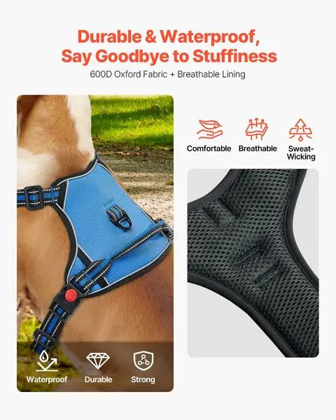 Dog Harness for Large Dogs No Pull Adjustable Dog Vest Pet Harness with Leash